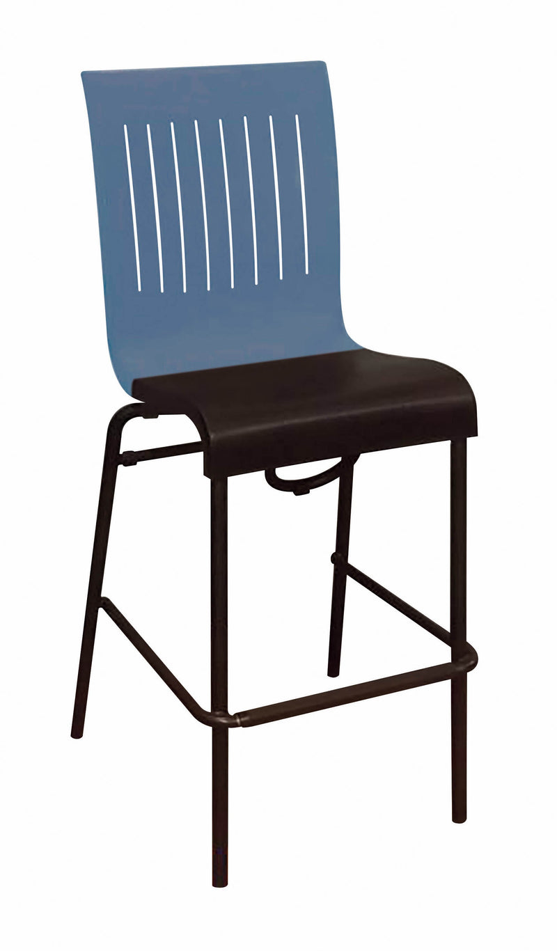 Viva Resin Stacking Barstool w/ Slat Back