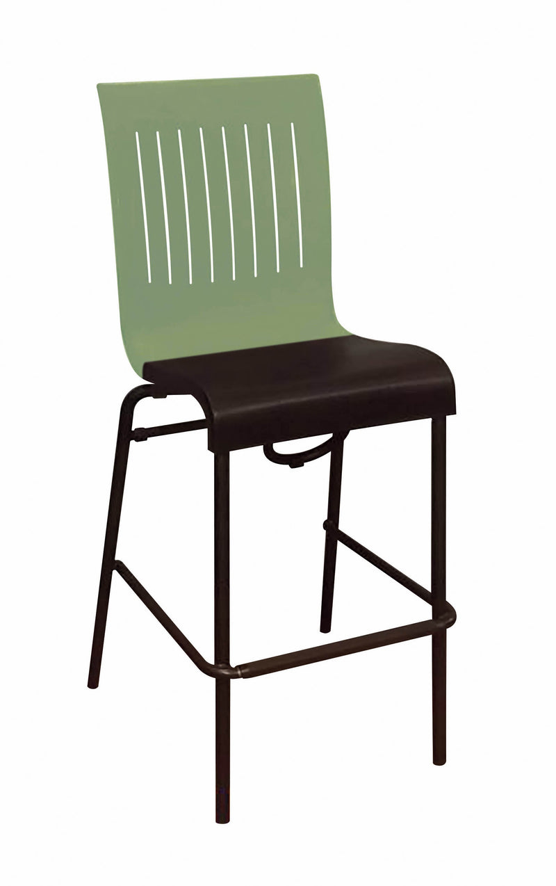 Viva Resin Stacking Barstool w/ Slat Back