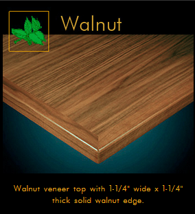 3280 Series Walnut Veneer Table Top