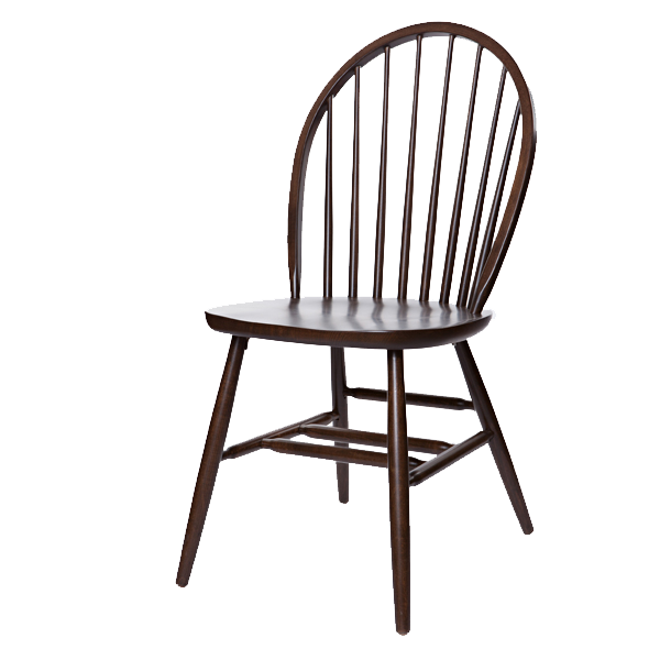 Early Colonial Style Windsor Side Chair - Wood Seat OD212