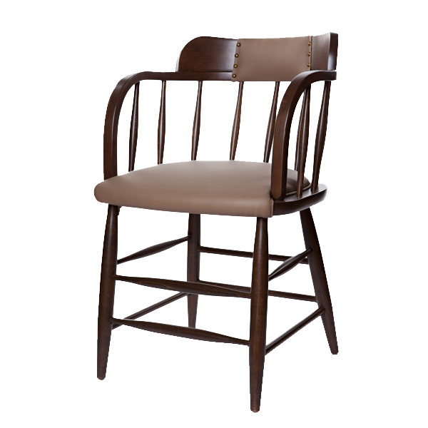 Mid-Century Style Saloon Chair With Upholstered Seat/ Back & Seat OD232UB