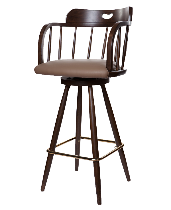 Mid-Century Style Saloon  Barstool With Upholstered Seat or Back/ Seat & Back OD236UB