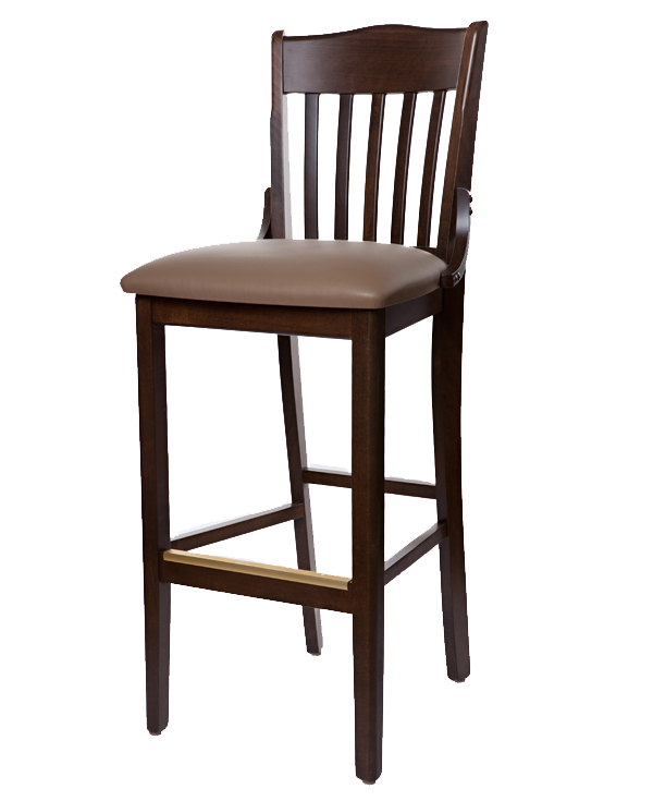 Classic Style Schoolhouse Barstool With Upholstered Seat OD256US