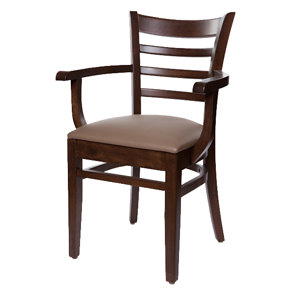 Classic Style Bistro Arm Chair With Upholstered Seat OD294US