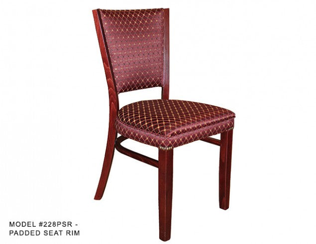 Heavy Duty Over Upholstered Panel Back Wooden Side Chair, MD228