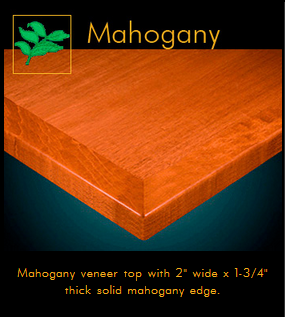 3442 Series Mahogany Veneer Table Top
