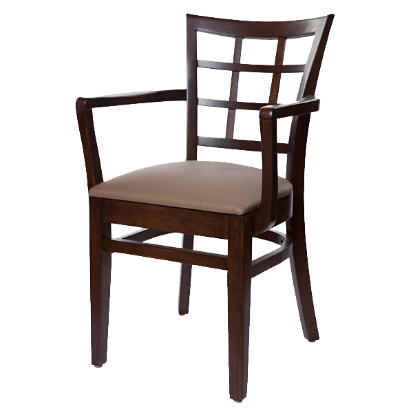 Classic Style Lattice Back Cheshire Arm Chair With Upholstered Seat OD344US