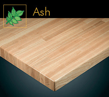 1250 Series Contemporary Ash Butcher Block Table Top