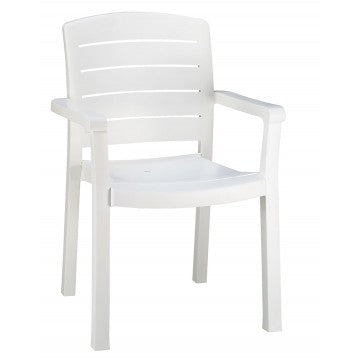 Acadia Classic Stacking Dining Armchair White