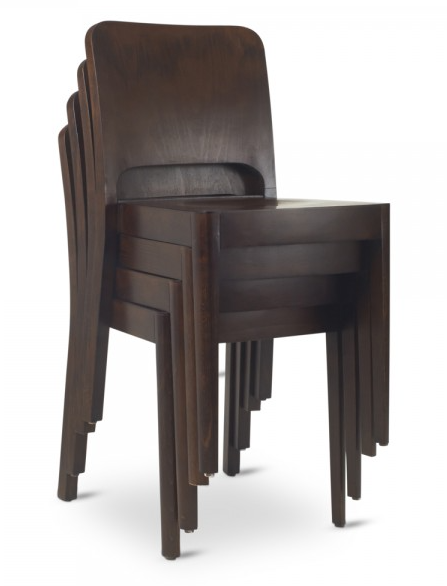 Milano Beechwood Stackable Chair with Wood Back