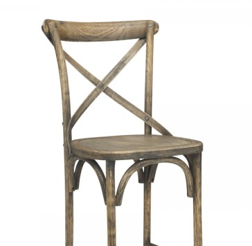 Gray Wash Finish Elm Bentwood Restauarnt Chair