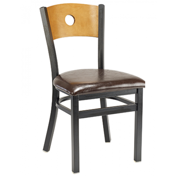 Bullseye Metal Side Chair w/ Veneer Back, GA514