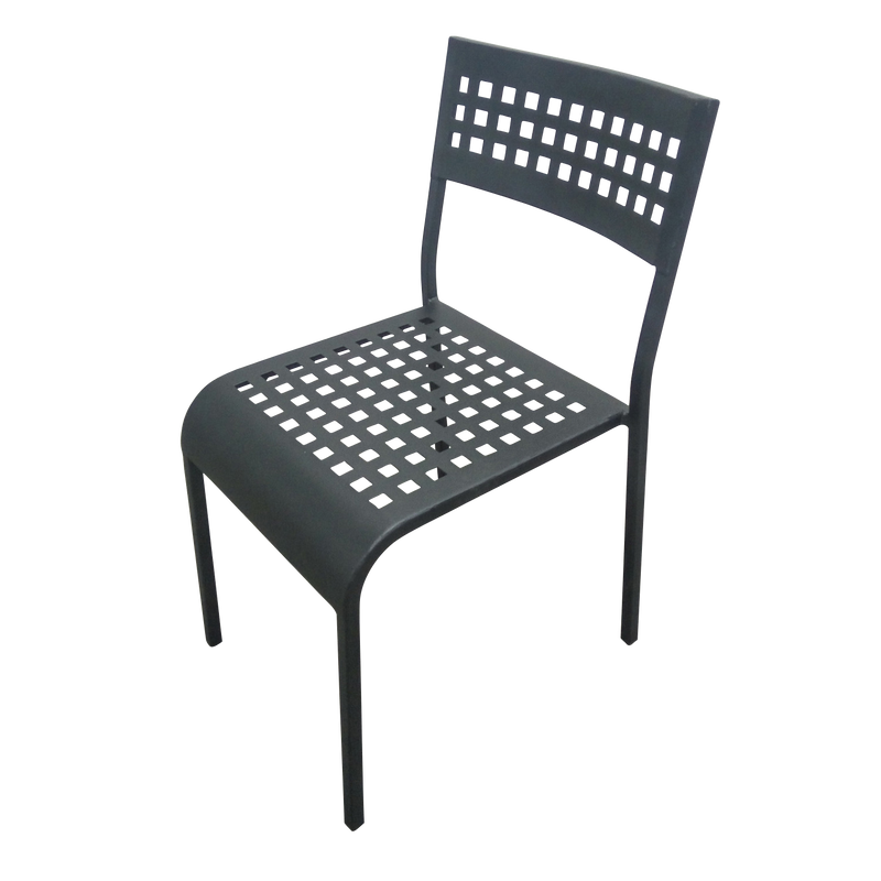 Grid Aluminum Side Chair