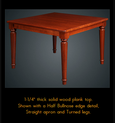 750MRFD Multi-Purpose Maple Solid Wood Table with Legs