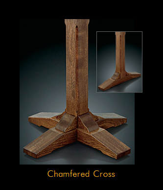 8350 Series Chamfered cross table base