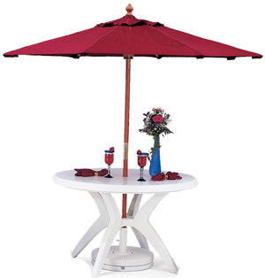 GROIRFD Ibiza 46" Round Table With Umbrella Hole