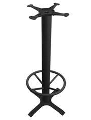  4-prong cast iron, bar height table base w/ footring