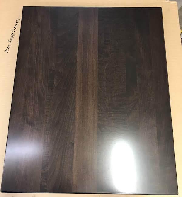 Solid Maple Premium Plank 1 3/4" Thick Table Top with Eased Edge and WG37 Walnut Maple