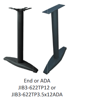 Cast Iron Powder Coated 3-Prong "B" Series Table Bases