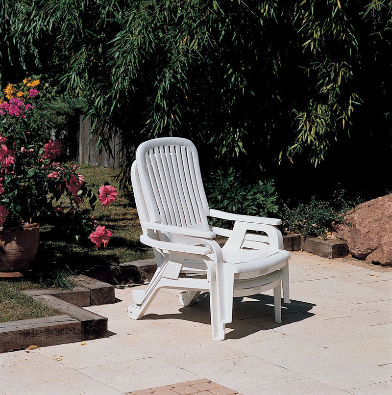 Bahia Stacking Highback Deck Chair with Pullout Footrest