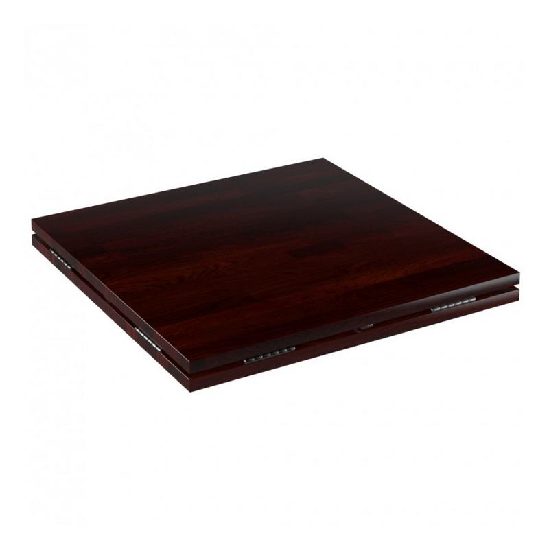 Maple wood w/ dark mahogany finish drop leaf table top