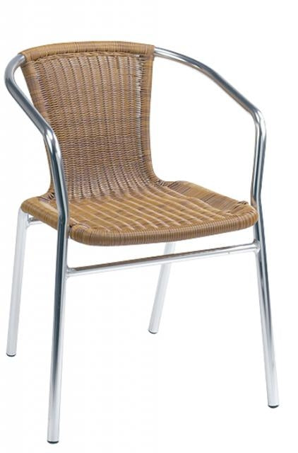 GA725RFD Aluminum Chair with Nylon Wicker